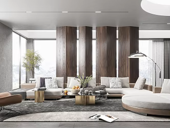 Modern Minotti living room 3d model