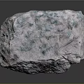Natural Raw Stone With Blue Specks And Grayish White Surface Texture 3d model