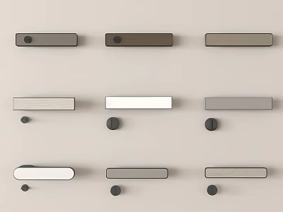 Modern minimalist door handle room door handle door handle 3d model