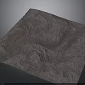 Gray Stone Slab With Natural Textured Surface And Square Shape