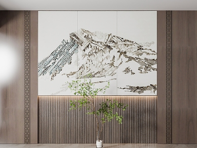 New Chinese TV background wall model