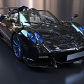 Pagani Super Runner Car Tricolore 3d model