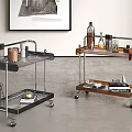 Modern Movable Side Table Storage Rack Small Cart Small Coffee Table Simple Corner Table 3d model