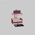 Automated Service Device With Display Screen Red Indicator Light Tray And Instruction Card