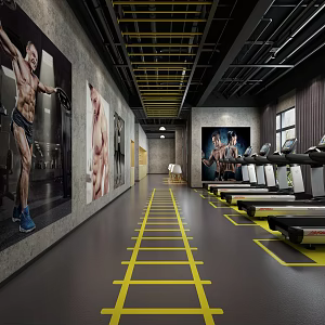 INDUSTRIAL LOFT GYM 3d model