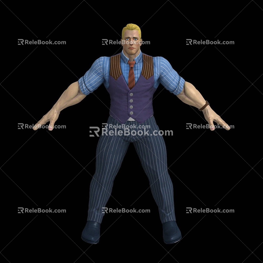 Street Fighter Cody Games Street Fighter Street Fighter Cody Warrior Fighting Games Suit Fighter Hero Mayor Prisoner 3d model