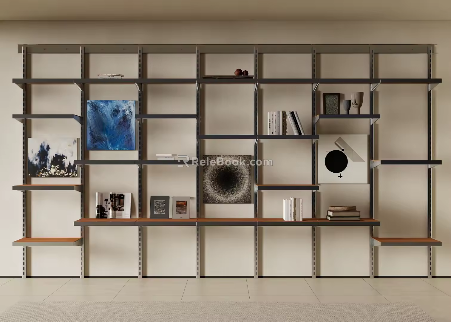 Storage Rack Bookshelf Assembly Rack 3d model