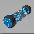Car Auto Parts Suspension System With Wheel Hub Tires And Metal Springs