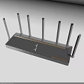 Advanced Gigabit Wi-Fi Router With Multiple External Antennas And Sleek Black Design