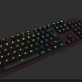 Colorful RGB Backlit Mechanical Gaming Keyboard With LED Lights And Full Size Layout