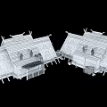 Traditional Wooden Houses With Thatch Roofs Rustic Design And Wooden Frames Chimneys
