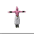 Pink Skinned Character Creature With Outstretched Arms Wearing White Pants And Yellow Belt