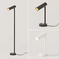 Modern Lighting Combinations with Black Floor Lamp White Table Lamp and Minimalist Design