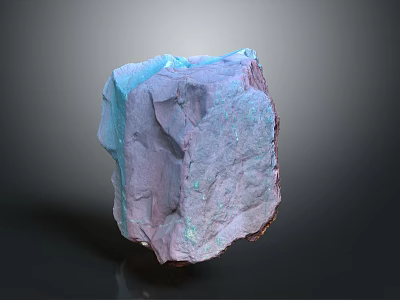 Natural Stone Material Featuring Colorful Blue Purple Textured Surface And Crystalline Patterns 3d model