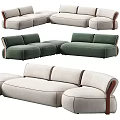 Modern Multiplayer Corner Sofa 3d model