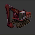 Red Excavator Heavy Machinery For Construction
