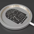 White Wireless Charger with Round Pad and USB Cable for Mobile Phones