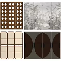 Decorative Room Dividers With Geometric Hole Patterns Floral Prints And Lattice Designs