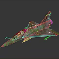 Camouflage Military Fighter Jet Model With Aerospace Design Details Cockpit And Wings