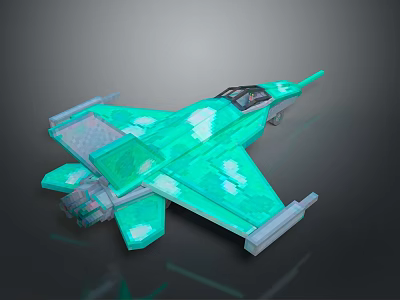 Modern Green Passenger Aircraft Model With Sleek Wings And Detailed Cockpit Design 3d model