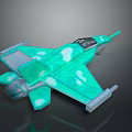 Modern Green Passenger Aircraft Model With Sleek Wings And Detailed Cockpit Design