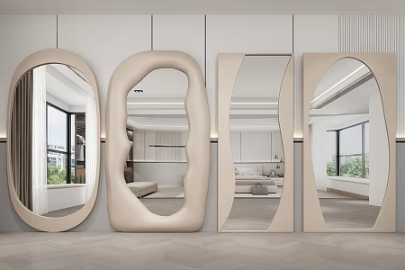 Modern full-length mirror 3d model