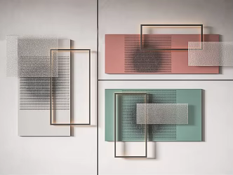 Modern wall decoration three-dimensional wall decoration pendant combination 3d model