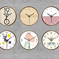Nordic clock wall clock 3d model
