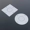 Modern Recessed Lighting Fixtures With Square And Round Metal Bases For Ceiling Installation