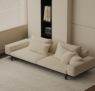 Three-seat sofa 3d model