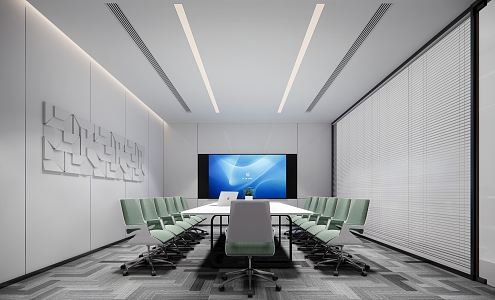 Modern Meeting Room Meeting Table and Chair 3d model