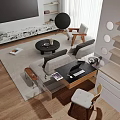 Modern Living Dining Room Interior With Sofa Coffee Table Dining Chairs And Area Rug