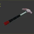 Sturdy Claw Hammer with Black Red Handle and Metal Head as Essential Hardware Tool