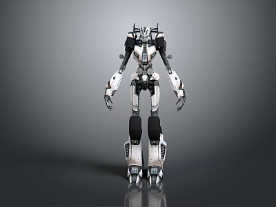 Futuristic Mechanical Robot Character 3D Design With Sleek Structure And Metallic Joints 3d model