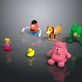 Colorful Stuffed Dolls and Plush Toys with Cute Animal Human Characters for Kids Playtime