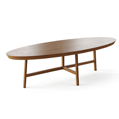 Table Solid Wood Table Solid Wood Oval Table 3d model