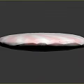 Colorful Red And White Spiral Lollipop On White Stick With Gray Gradient Background