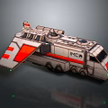 IMC Red And White Transport Vehicle Detailed Scale Model With Wings And Wheels