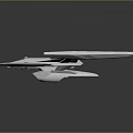 Futuristic Starship Model For Cosmic Exploration With Sleek Wings And Circular Hull