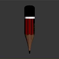 Red And Black Wooden Pencil With Eraser Top For Daily Writing Stationery