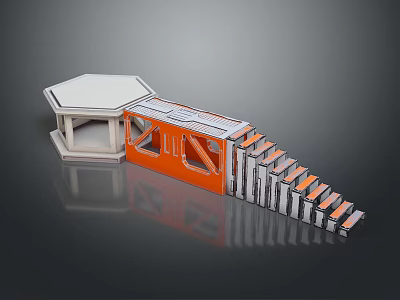 Mountain Lake Sunset Natural Landscape With Clear Water And Orange Sky 3d model