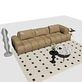 Modern sofa coffee table combination 3d model