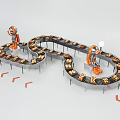 Modern conveyor assembly line conveyor 3d model