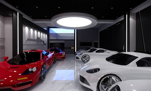 Hyundai 4s Shop Ferrari Car Shop 3d model