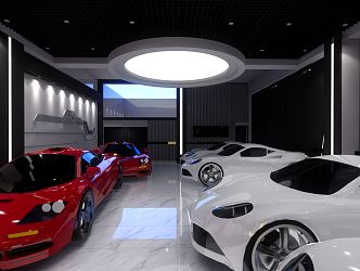 Hyundai 4s Shop Ferrari Car Shop 3d model