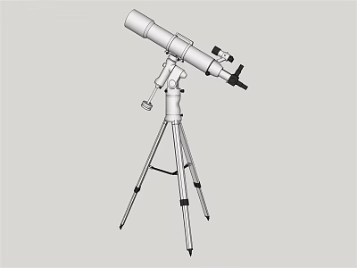 Professional Commercial Telescope Equipment with Adjustable Tripod and Optical Lens 3d model