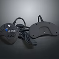 Wired Black Computer Game Controller With Joystick Buttons And Cable