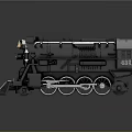 Vintage Black Steam Locomotive Model With Detailed Metal Wheels And Front Grille
