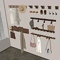 Stylish Wooden Wall Hooks Organizer For Entryway Hanging Bags Hats Clothes Coats