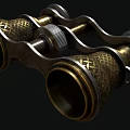 Vintage Brass Binoculars Commercial Equipment With Decorative Design And Classic Style